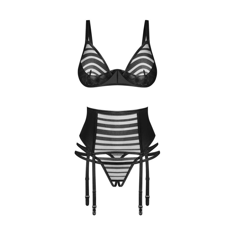 Lune Bellis ensemble ouvert 3 pièces - Noir