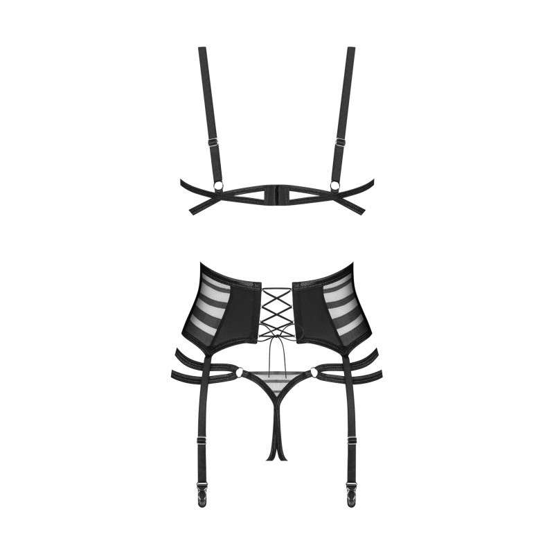 Lune Bellis ensemble ouvert 3 pièces - Noir