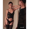 Lune Bellis corset et string - Noirs