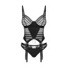 Lune Bellis corset et string - Noirs