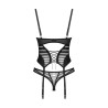 Lune Bellis corset et string - Noirs