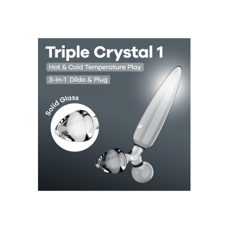 Gode en verre Triple Crystal 1 - Satisfyer
