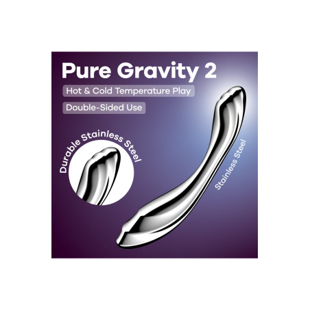 Gode en acier inoxydable Pure Gravity 2 - Satisfyer