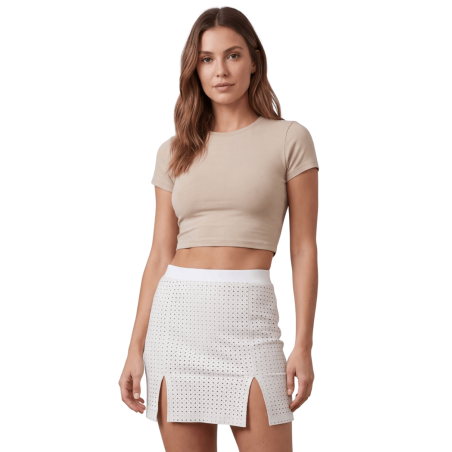 Jupe courte blanche Cassandra