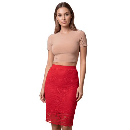 Jupe longue rouge Catalina