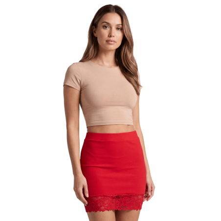 Jupe courte rouge Marina