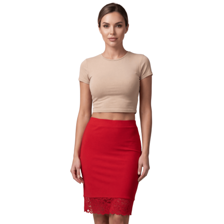 Jupe longue rouge Maria