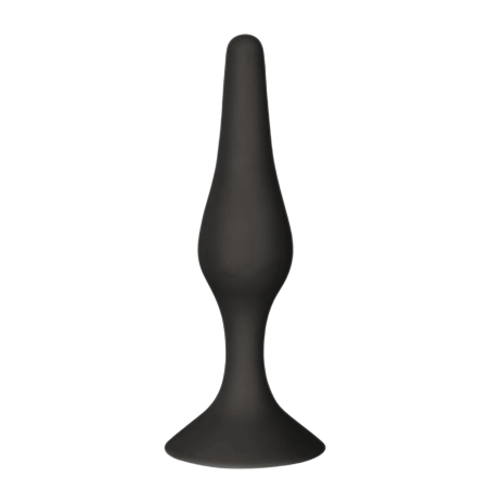Plug Anal Noir en Silicone avec Ventouse Taille S 10,5 cm Pocket Pleasure + 1 dosette de lubrifiant