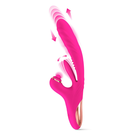Vibromasseur Rabbit 3-en-1 Sassy Yoba – Va-et-vient, Tapotements & Rotation Clitoridienne