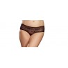 Panty taille basse, ouvert, fronces au dos