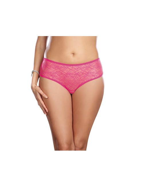 Panty taille basse, ouvert, fronces au dos