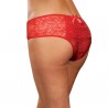 Panty taille basse, ouvert, fronces au dos