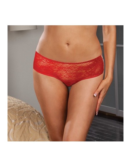 Panty taille basse, ouvert, fronces au dos