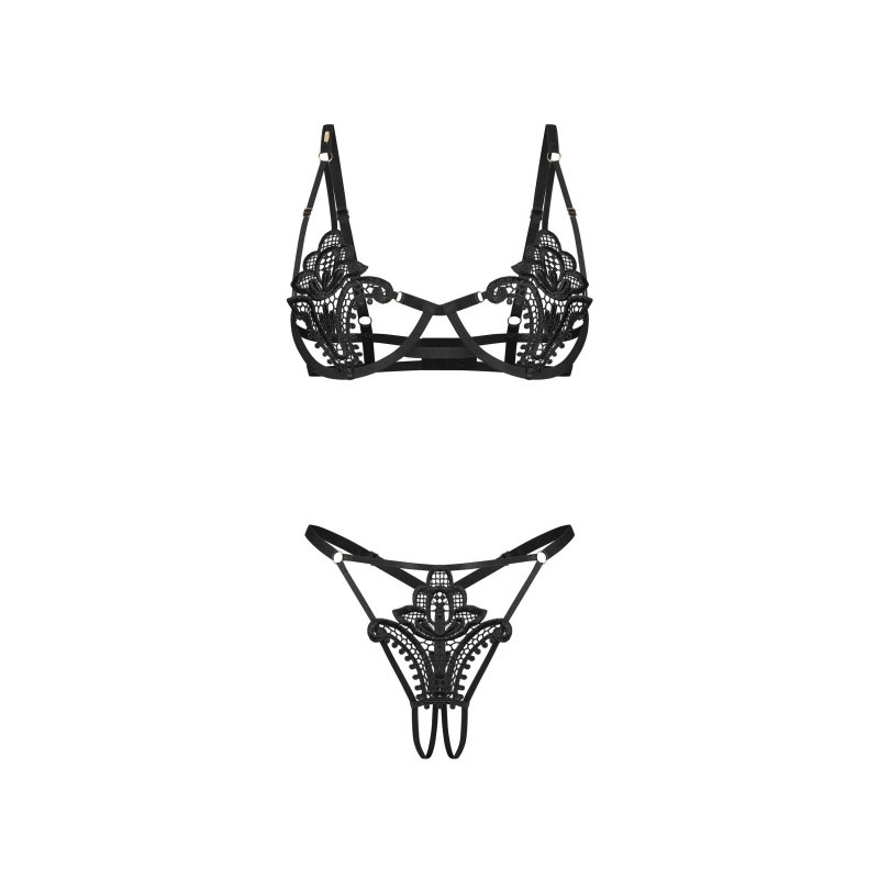 Luise Sublim ensemble ouvert 2 pièces - Noir