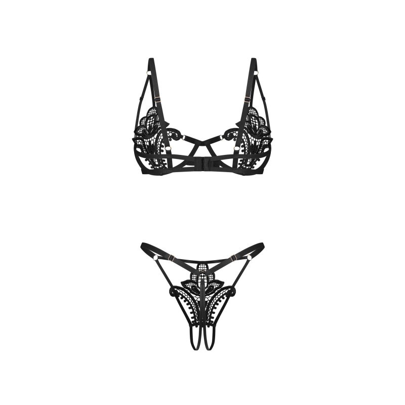 Luise Sublim ensemble ouvert 2 pièces - Noir