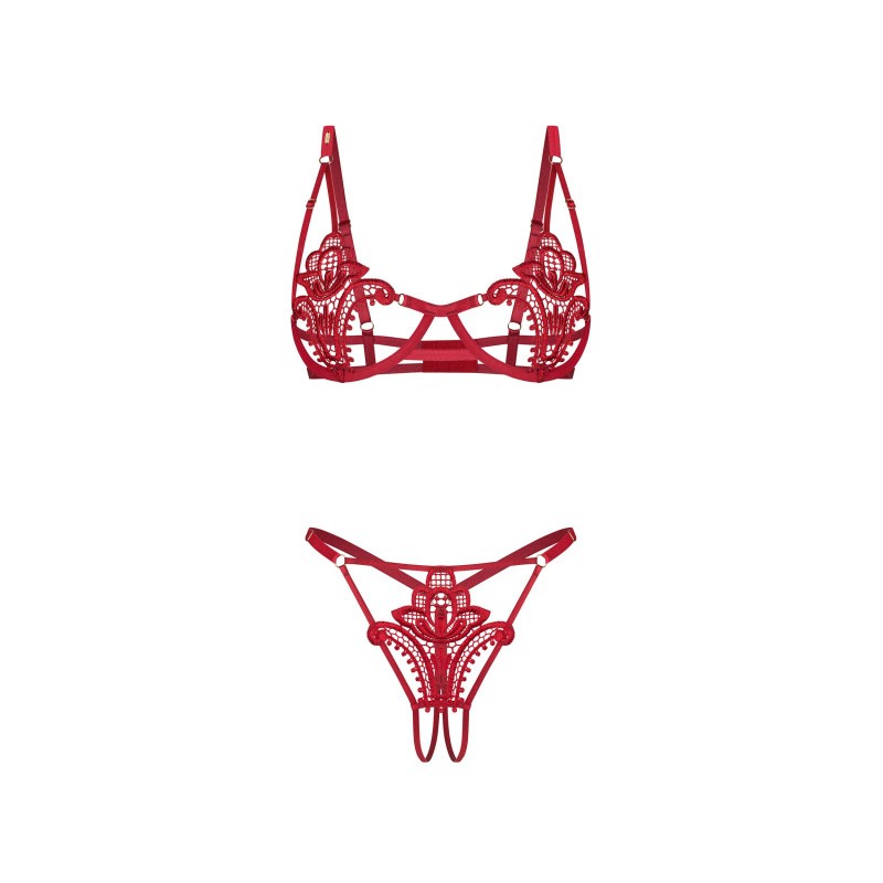 Luise Sublim ensemble ouvert 2 pièces - Rouge