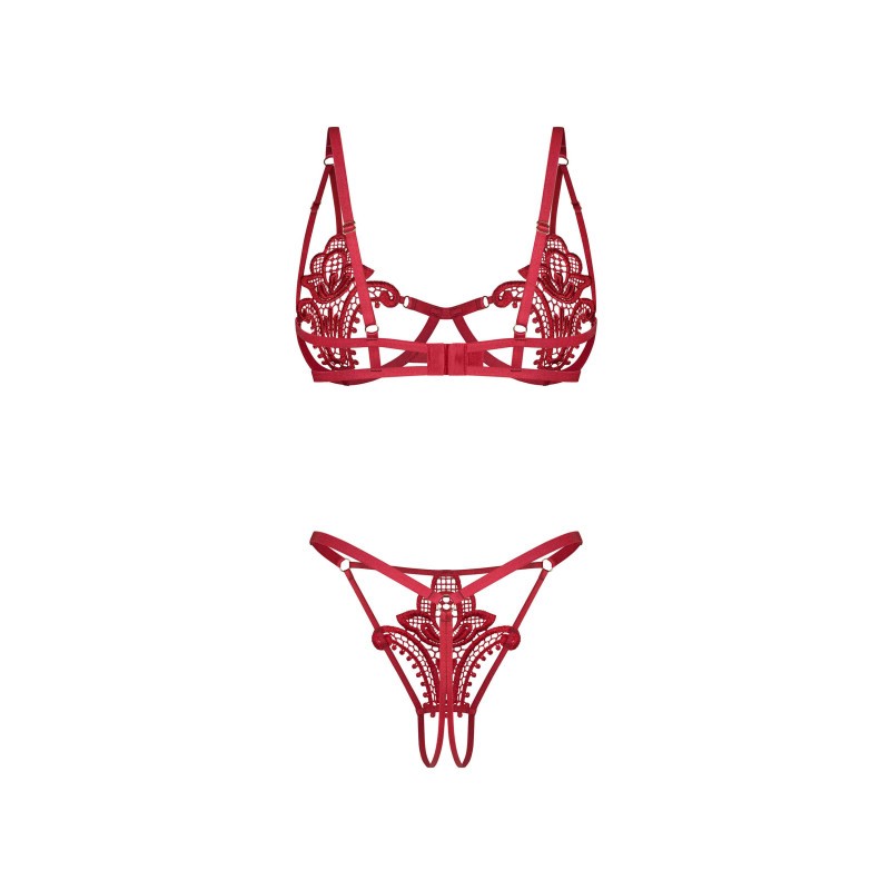 Luise Sublim ensemble ouvert 2 pièces - Rouge
