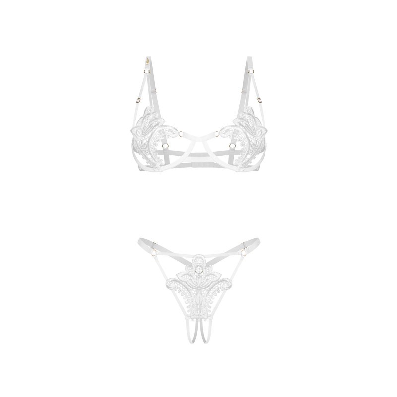 Luise Sublim ensemble ouvert 2 pièces - Blanc
