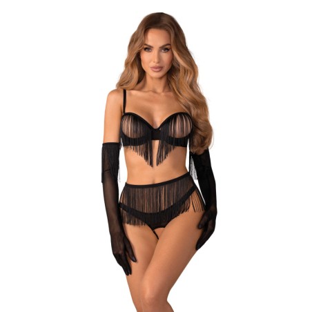 Rossay ensemble ouvert 4 pièces - Noir