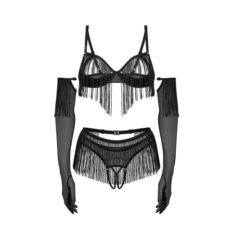 Rossay ensemble ouvert 4 pièces - Noir
