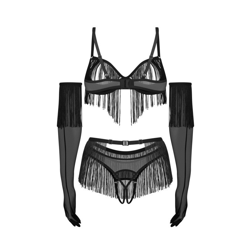 Rossay ensemble ouvert 4 pièces - Noir
