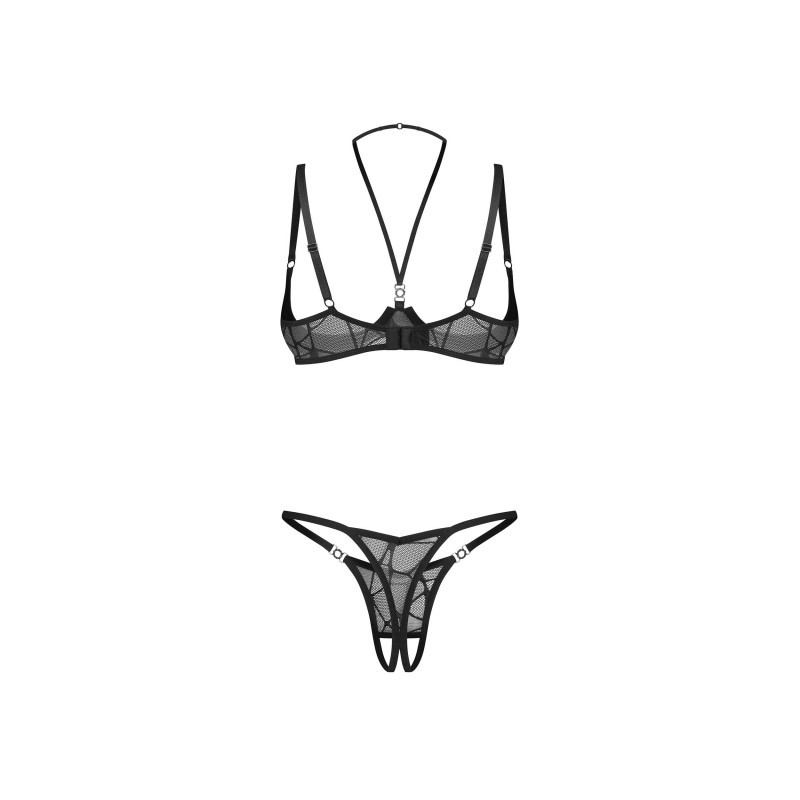 Olianna ensemble ouvert 2 pièces - Noir