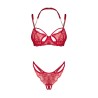 Matildea ensemble lingerie ouvert rouge