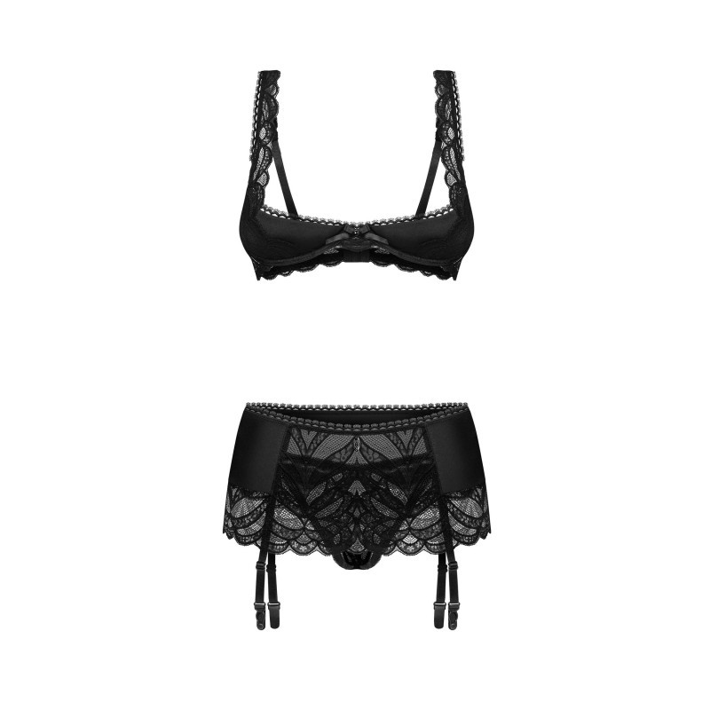 Lecille ensemble ouvert 3 pièces noir