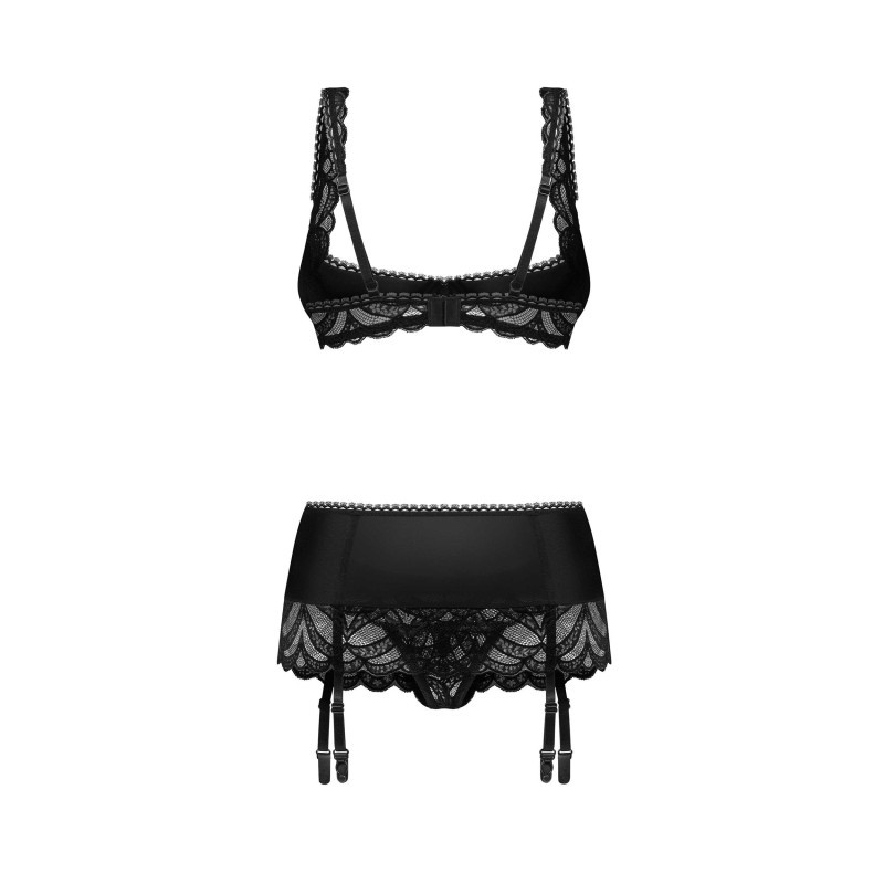 Lecille ensemble ouvert 3 pièces noir