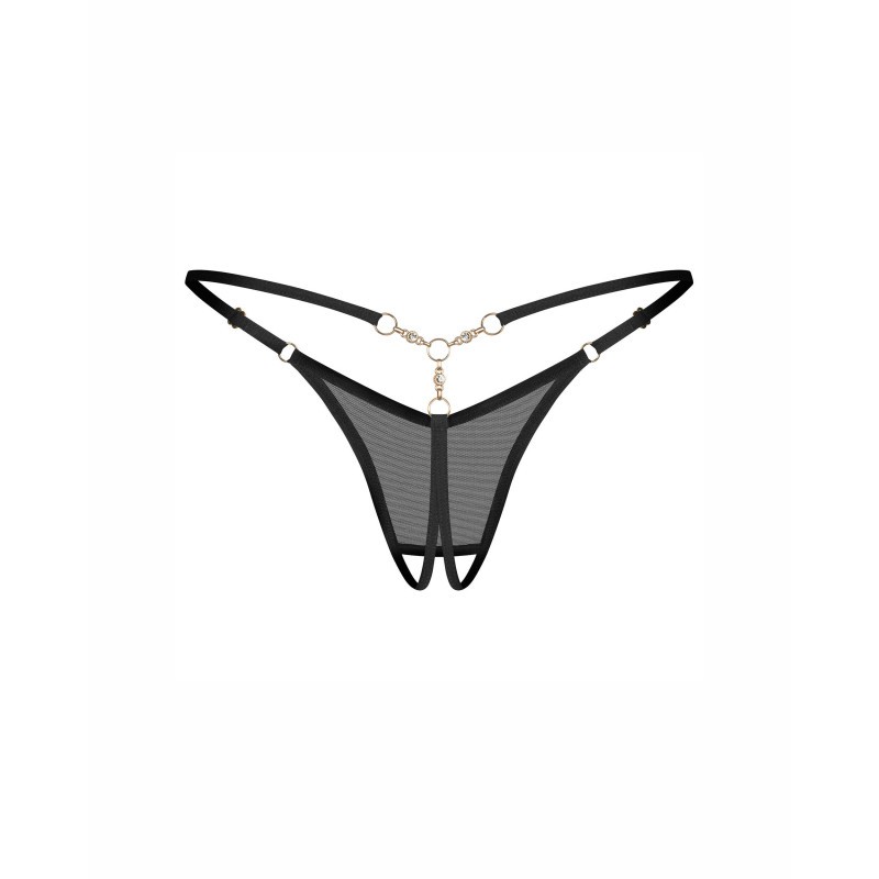 Oxaria string ouvert noir