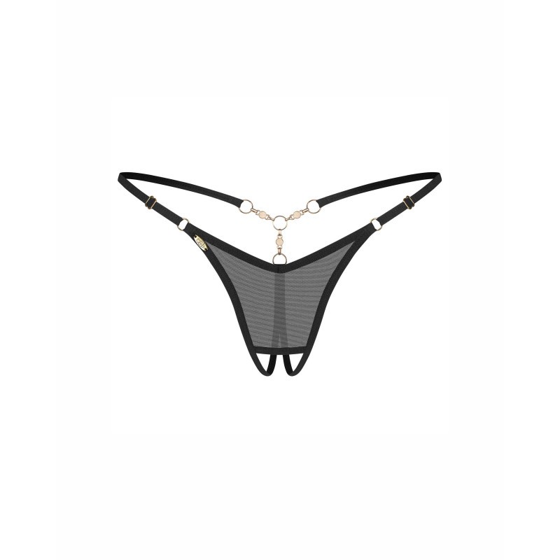 Oxaria string ouvert noir