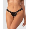 Trinise string ouvert noir