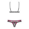Tulia Ensemble ouvert 2 pcs - Noir et Fuchsia