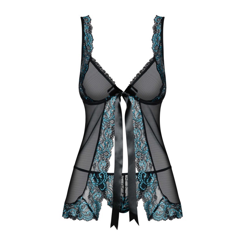 Amanta Babydoll - Noir et Turquoise