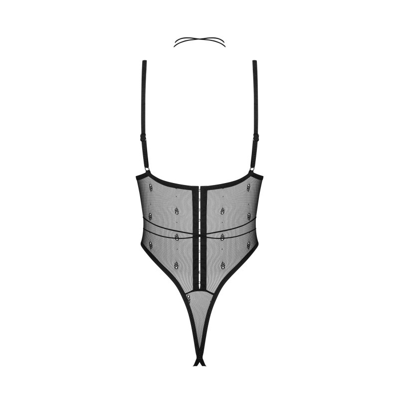 Anniverse special body ouvert et harnais - Noirs