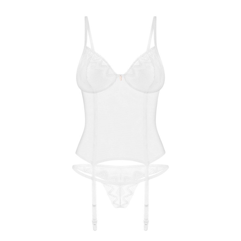 Alissium corset et string - Blancs