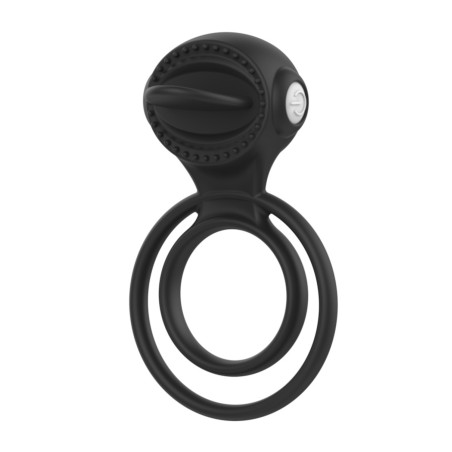 Anneau vibrant 1 seul mode de vibration très extensible noir Pocket Pleasure + 1 dosette de lubrifiant