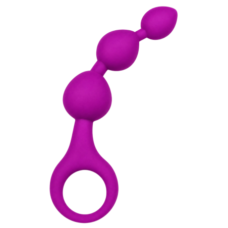 Chapelet Anal 3 Boules Fuchsia Silicone + 1 dosette de lubrifiant — Pocket Pleasure