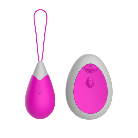 Œuf Vibrant Télécommandé 10 Modes Fuchsia + 1 dosette de lubrifiant — Pocket Pleasure