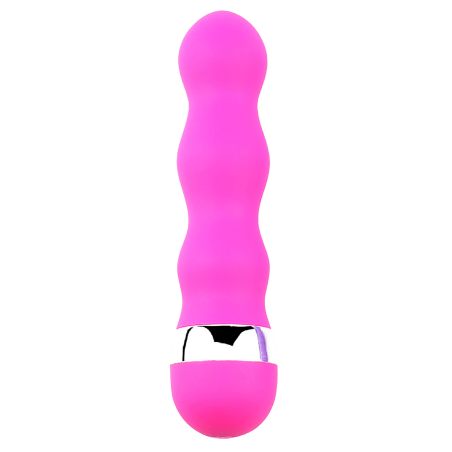 Mini Vibromasseur rose ondulés Pocket Pleasure + 1 dosette de lubrifiant