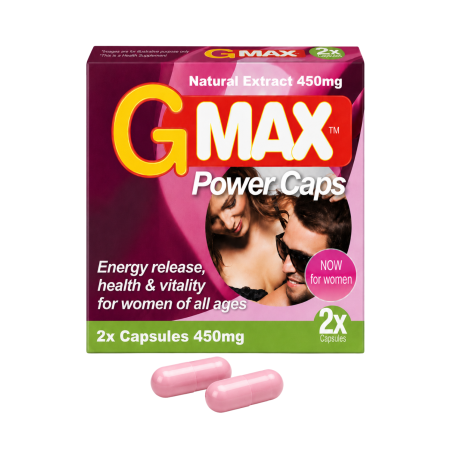 G-MAX Power Caps Boite de 2 gélules – Femme Libido & Vitalité Intime Complément alimentaire