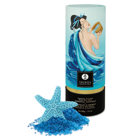 Sel de la mer morte aromatisé et moussant Océan de Tentations  500 gr Shunga