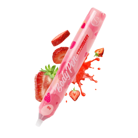 Stylo corporel bodypaint comestible fraise