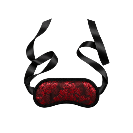 Bandeau pour les yeux motif japonais rouge et noir - Dreamy Fetish