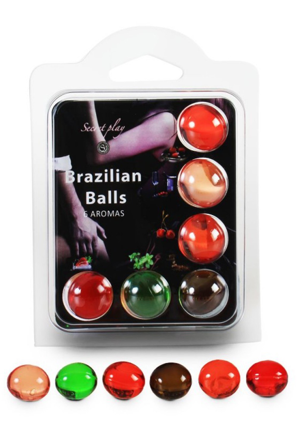 SECRETPLAY - SET 6 BOULES BRÉSILIENNES FRAISES AU CAVA main image 1