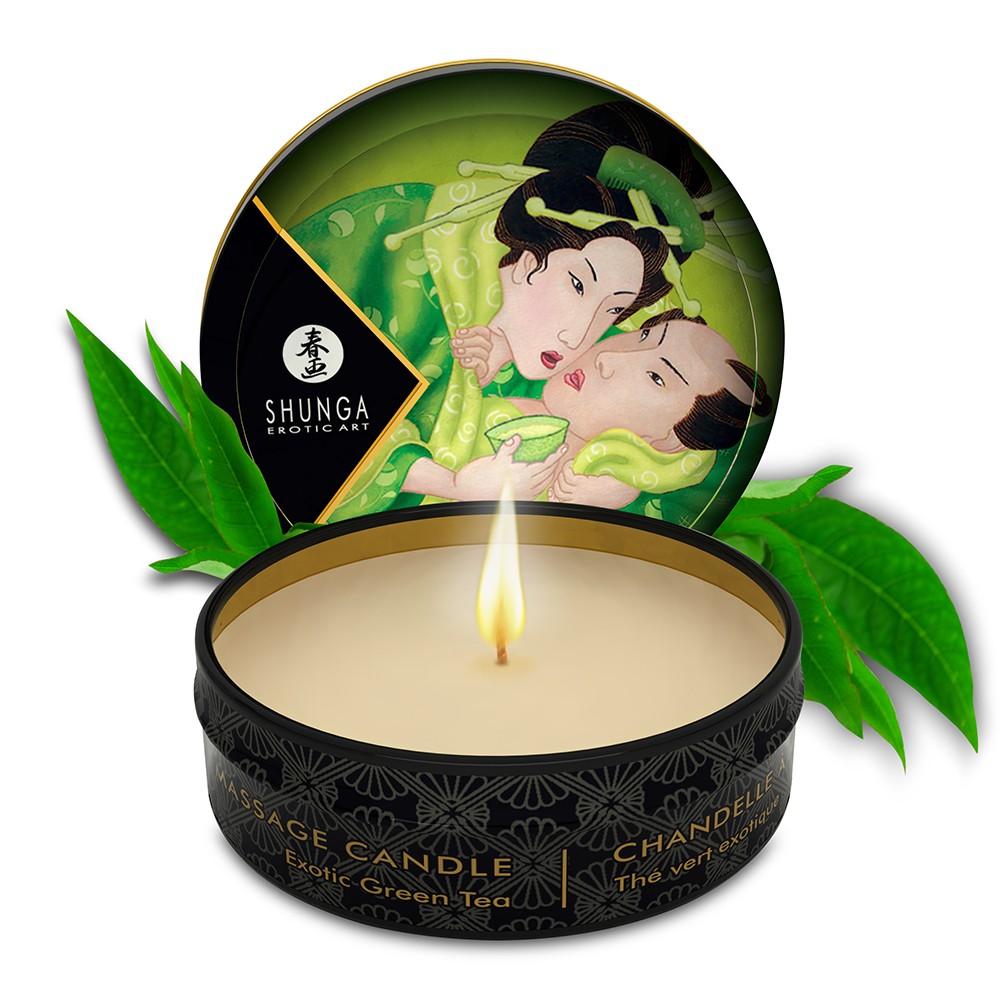 Mini bougie de massage thé vert 30ml — Shunga, sélection SENVÉLYA
