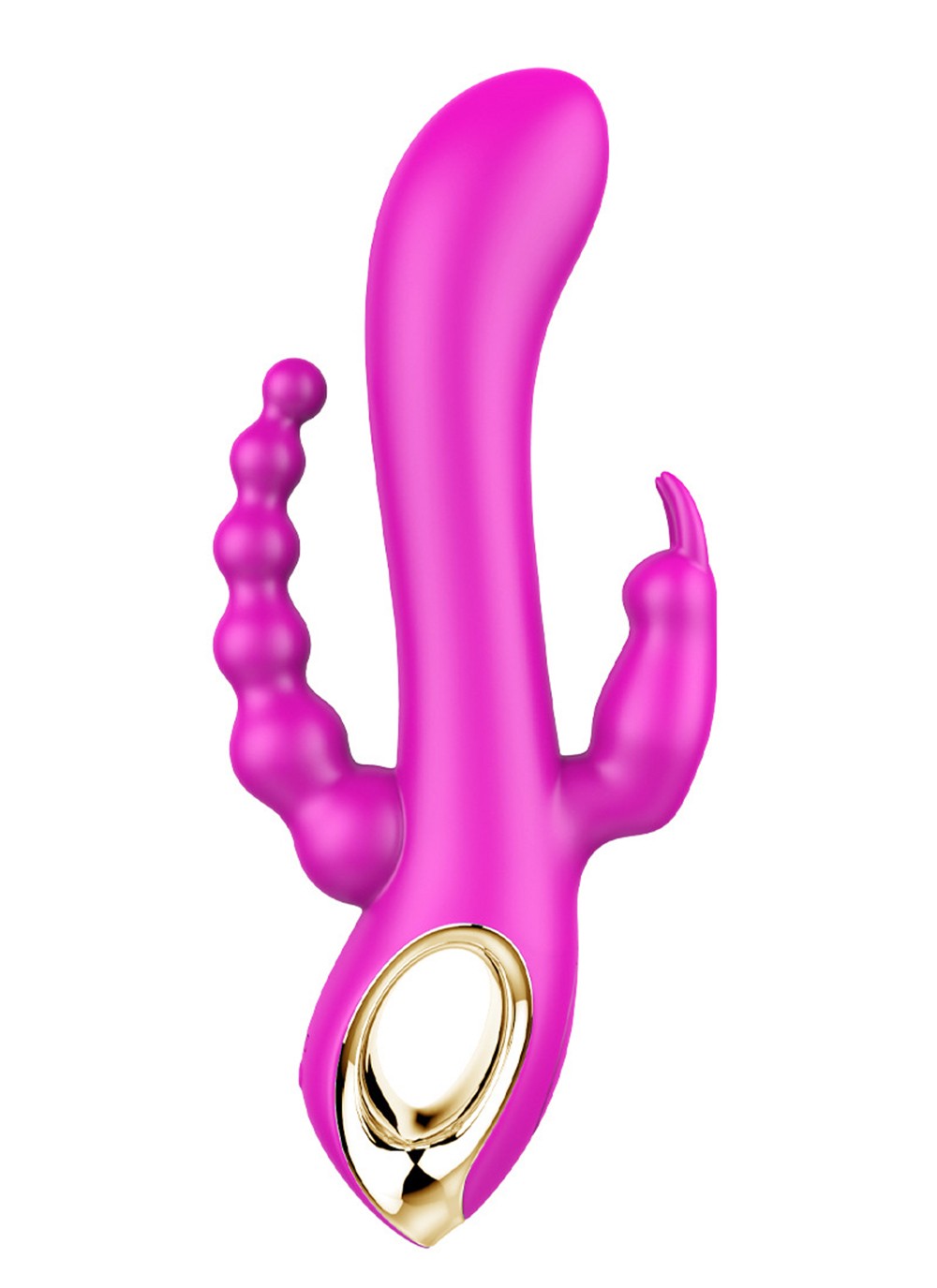 Vibromasseur Rabbit rose avec chapelet vibrant — Plaisir Emoi, sélection SENVÉLYA