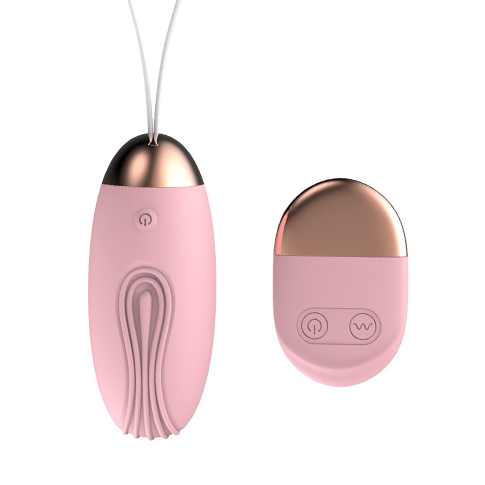 Oeuf vibrant rainuré rose USB avec télécommande — Plaisir Emoi, sélection SENVÉLYA