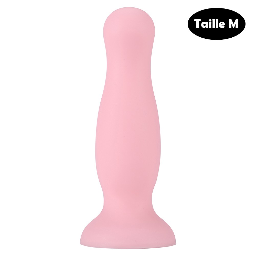 Plug anal ventouse rose pastel taille M — Plaisir Emoi, sélection SENVÉLYA