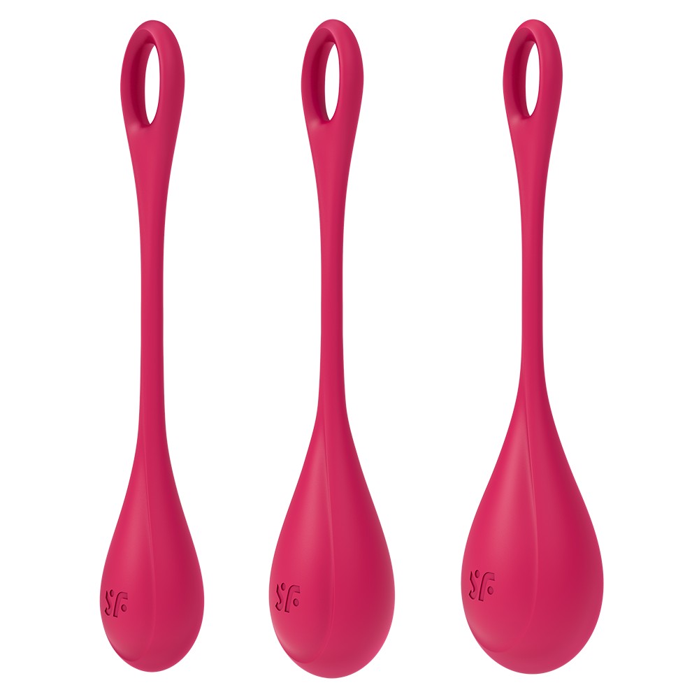 Set de 3 boules de geisha rouge Yoni Power 1 Satisfyer — Satisfyer, sélection SENVÉLYA